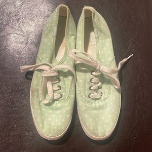Green polka dot keds